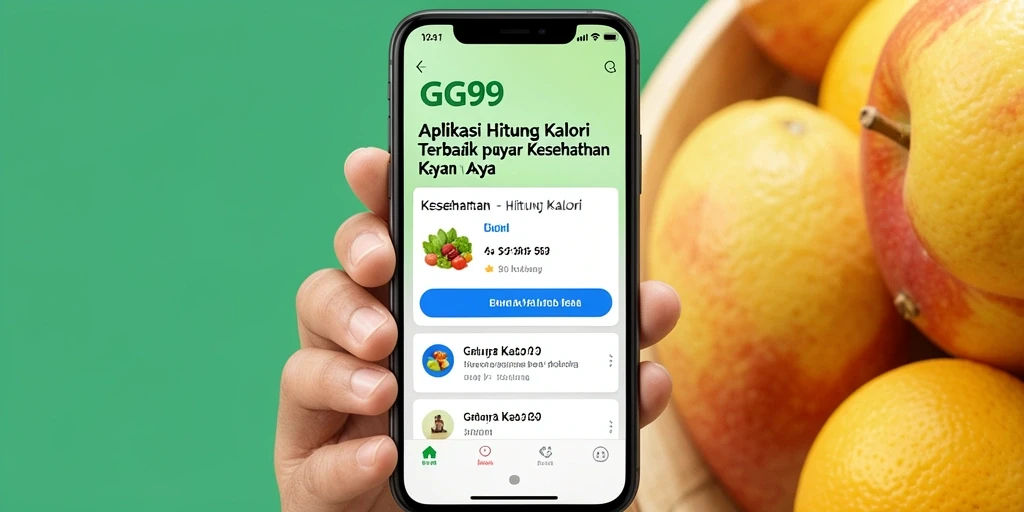 Antarmuka pengguna GG99 yang menampilkan fitur Hitung Kalori.