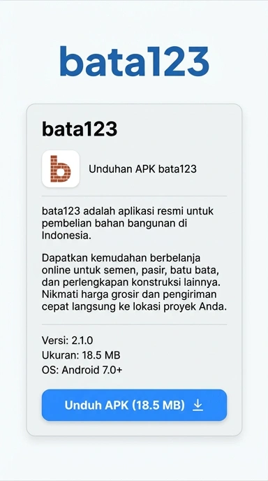 Tampilan halaman APK bata123